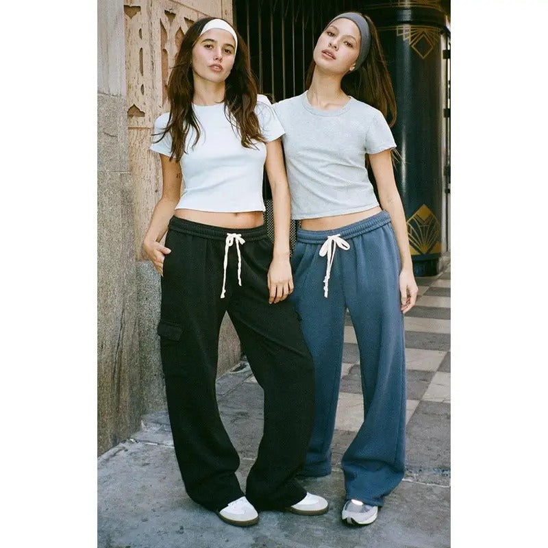 John Galt Women's Black Anastasia Cargo Sweatpants T-Shirts, Hoodie, Sweatshirt | DripVista.com