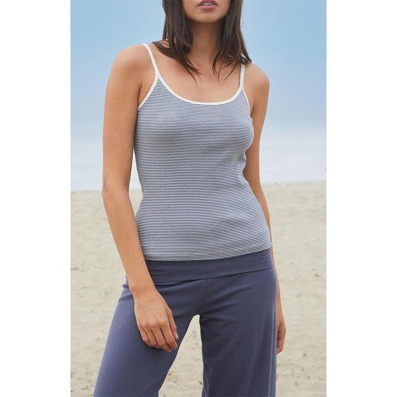 John Galt Women's Blue & White Striped Skylar Tank Top T-Shirts, Hoodie, Sweatshirt | DripVista.com