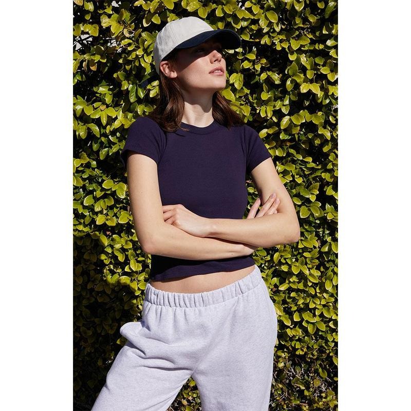 John Galt Women's Blue Hailie Basic T-Shirt Hoodie, Sweatshirt | DripVista.com