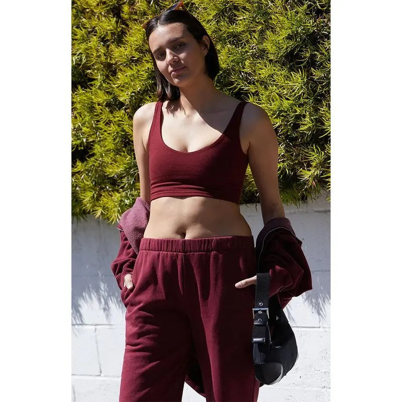John Galt Women's Burgundy Lydia Tank Top T-Shirts, Hoodie, Sweatshirt | DripVista.com