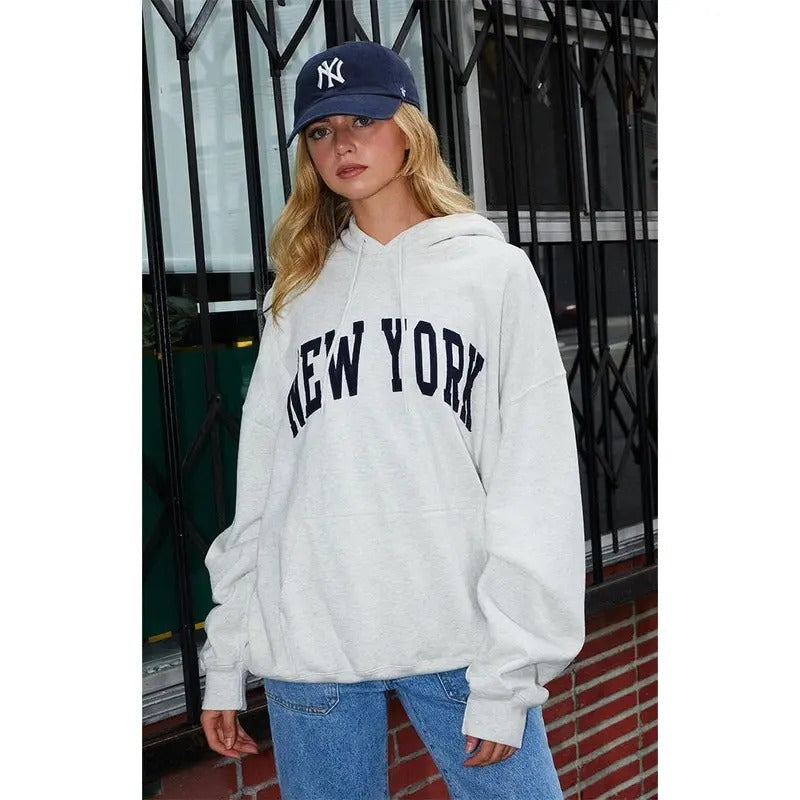 John Galt Women's Christy New York Oversized Hoodie T-Shirts, Sweatshirt | DripVista.com