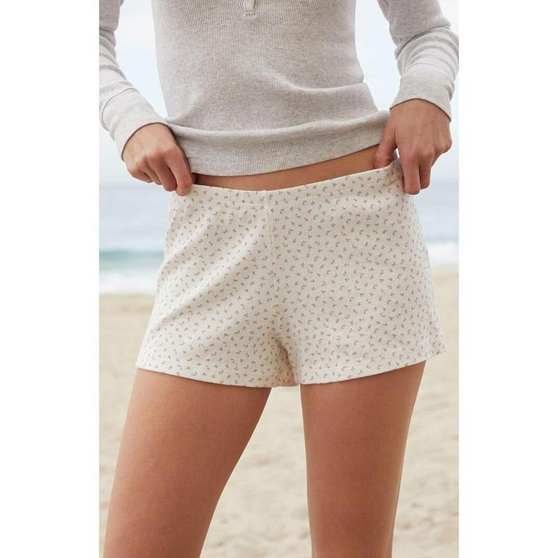John Galt Women's Emery Floral Pointelle Shorts T-Shirts, Hoodie, Sweatshirt | DripVista.com