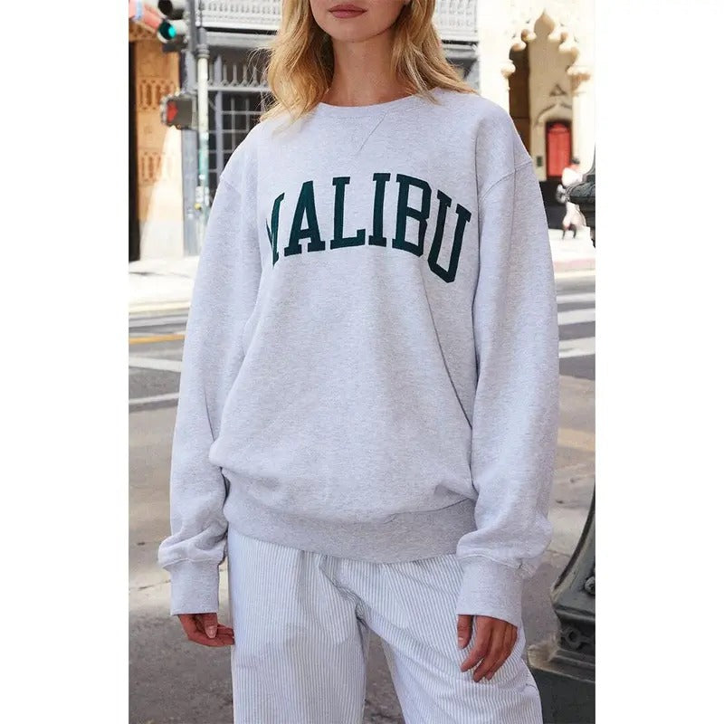 John Galt Women's Erica Malibu Crew Neck Sweatshirt T-Shirts, Hoodie | DripVista.com
