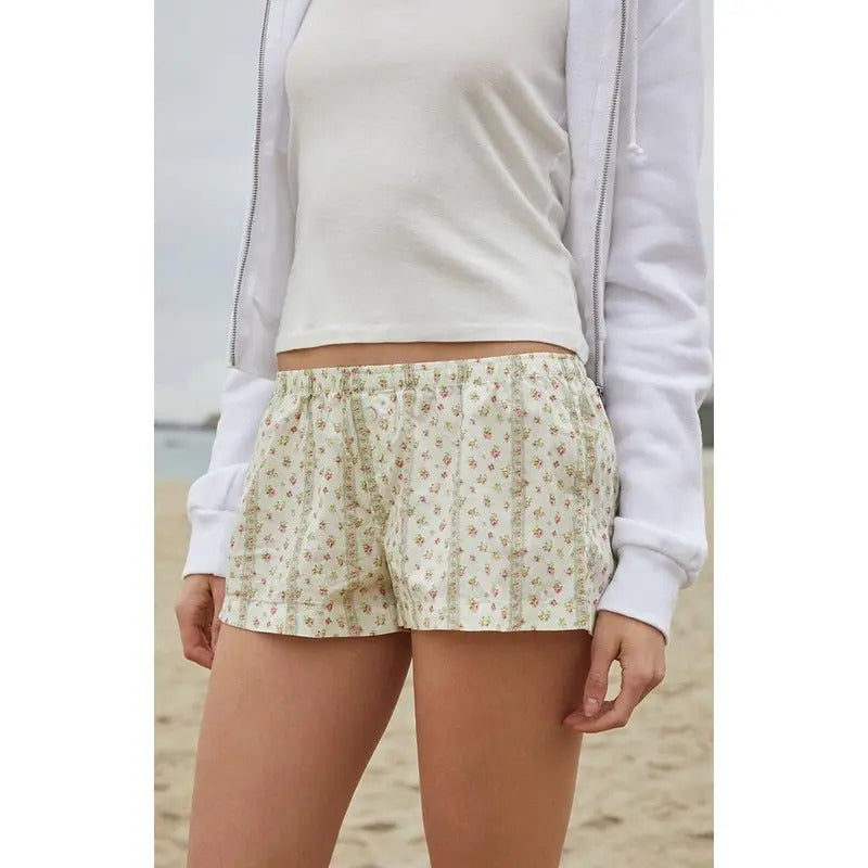 John Galt Women's Floral Keira Boxer Shorts T-Shirts, Hoodie, Sweatshirt | DripVista.com