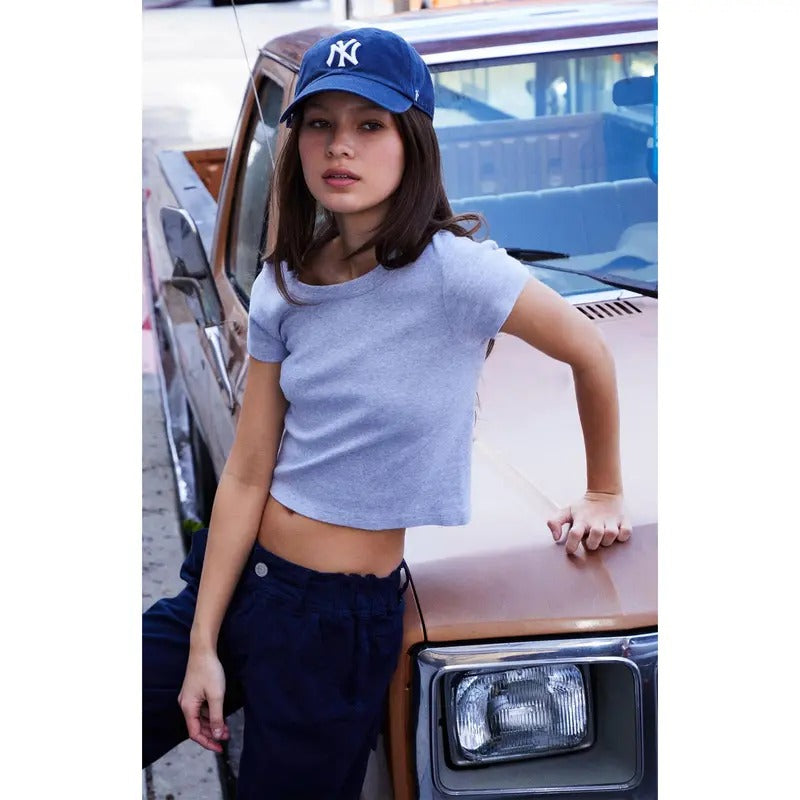 John Galt Women's Gray Ashlyn Short Sleeve Top T-Shirts, Hoodie, Sweatshirt | DripVista.com