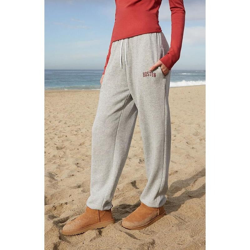 John Galt Women's Gray Boston Rosa Sweatpants T-Shirts, Hoodie, Sweatshirt | DripVista.com