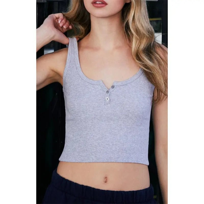 John Galt Women's Gray Dalis Tank Top T-Shirts, Hoodie, Sweatshirt | DripVista.com