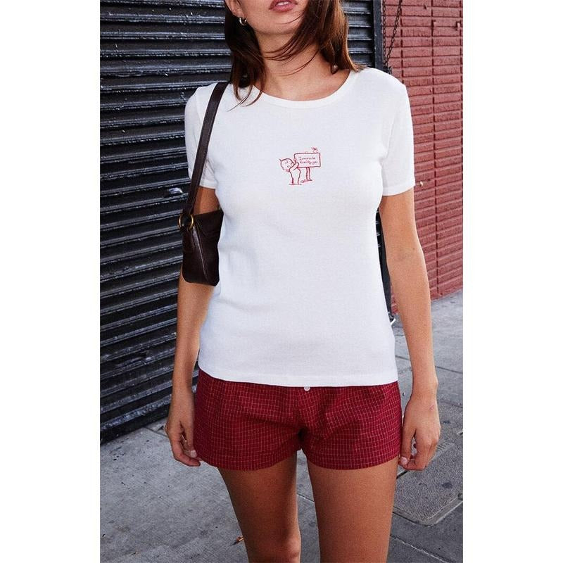 John Galt Women's Hailie Loved By You T-Shirt - Multicolor Hoodie, Sweatshirt | DripVista.com