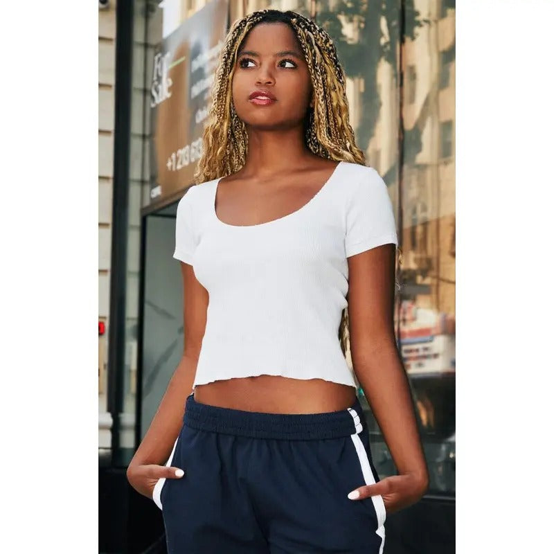 John Galt Women's Light Blue Mckenna Short Sleeve Top T-Shirts, Hoodie, Sweatshirt | DripVista.com