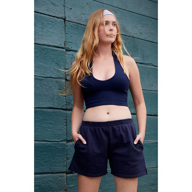 John Galt Women's Navy Alexis Halter Top T-Shirts, Hoodie, Sweatshirt | DripVista.com