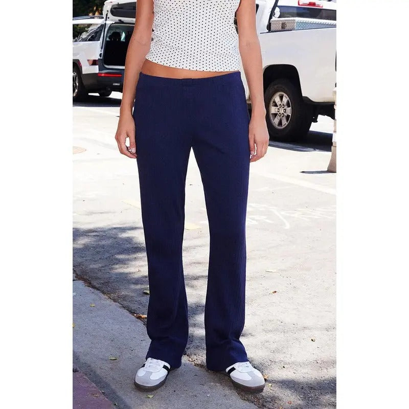 John Galt Women's Navy Keira Pointelle Pajama Pants T-Shirts, Hoodie, Sweatshirt | DripVista.com