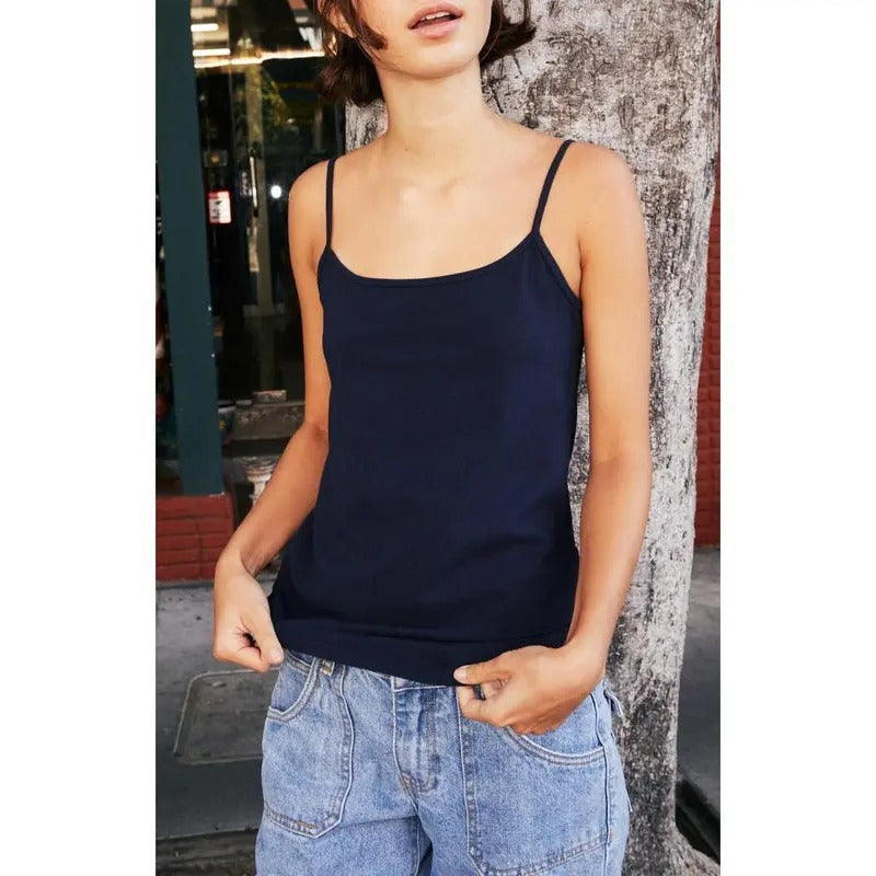 John Galt Women's Navy Skylar Tank Top T-Shirts, Hoodie, Sweatshirt | DripVista.com