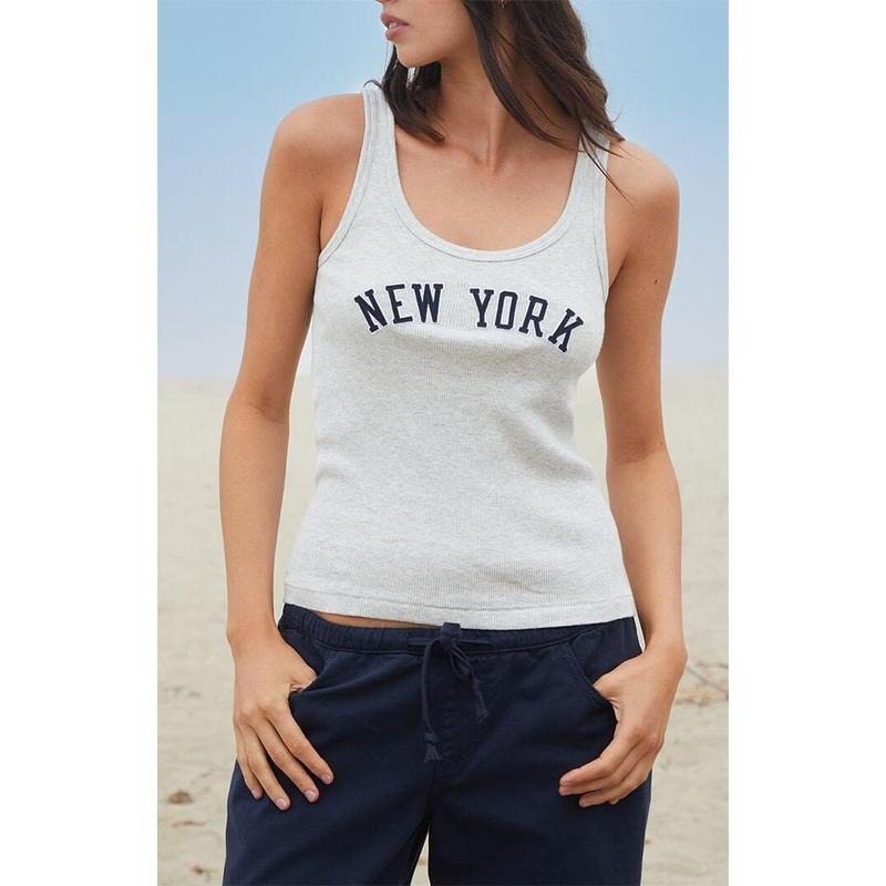 John Galt Women's New York Embroidered Beyonca Tank Top - Multicolor T-Shirts, Hoodie, Sweatshirt | DripVista.com