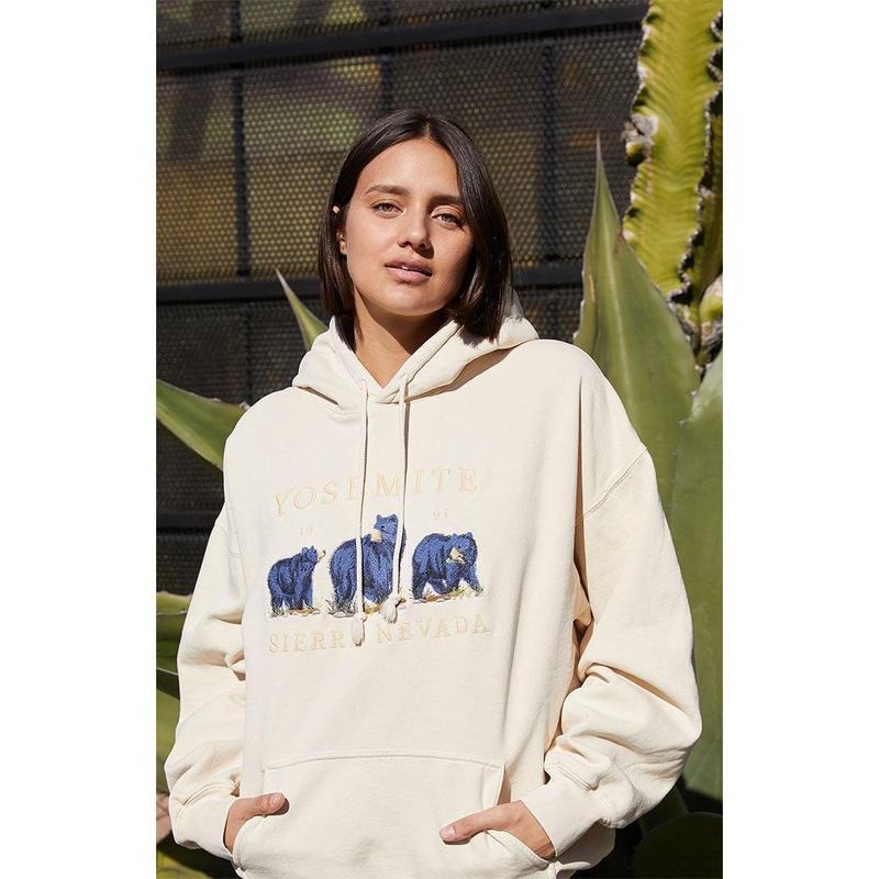 John Galt Women's Off White Christy Yosemite Hoodie T-Shirts, Sweatshirt | DripVista.com