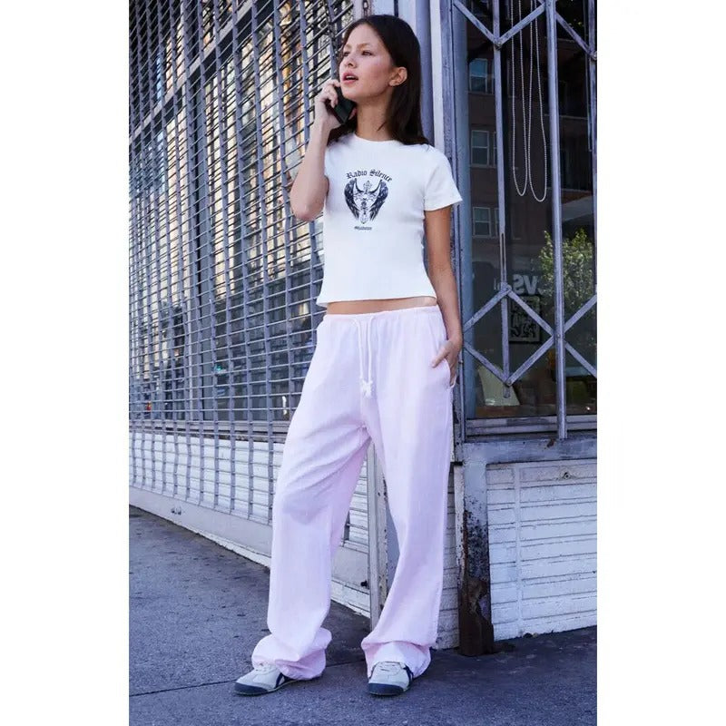 John Galt Women's Pink Striped Anastasia Sweatpantsstyle{n002}2 T-Shirts, Hoodie, Sweatshirt | DripVista.com