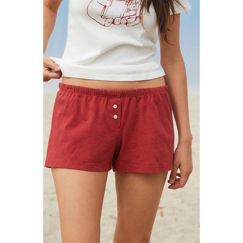 John Galt Women's Red Keira Boxer Shorts T-Shirts, Hoodie, Sweatshirt | DripVista.com