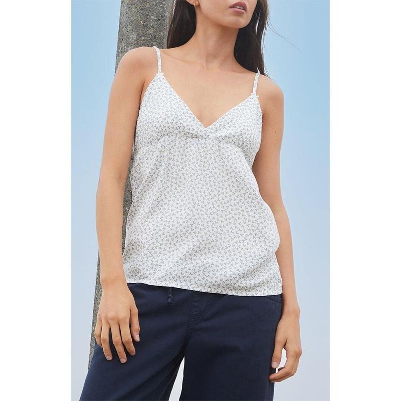 John Galt Women's White & Black Floral Edith Tank Topstyle{n002}2 T-Shirts, Hoodie, Sweatshirt | DripVista.com