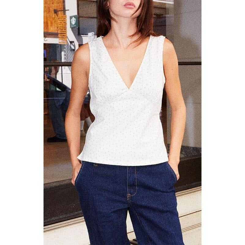 John Galt Women's White & Blue Floral Rafaela Top T-Shirts, Hoodie, Sweatshirt | DripVista.com