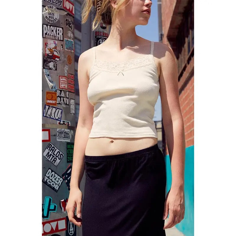 John Galt Women's White Aden Basic Tank Top T-Shirts, Hoodie, Sweatshirt | DripVista.com