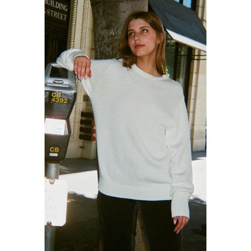 John Galt Women's White Brianna Sweater T-Shirts, Hoodie, Sweatshirt | DripVista.com