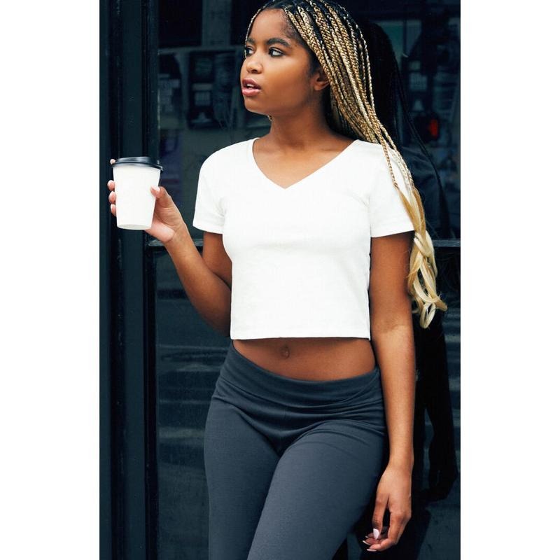 John Galt Women's White V-Neck T-Shirt Hoodie, Sweatshirt | DripVista.com