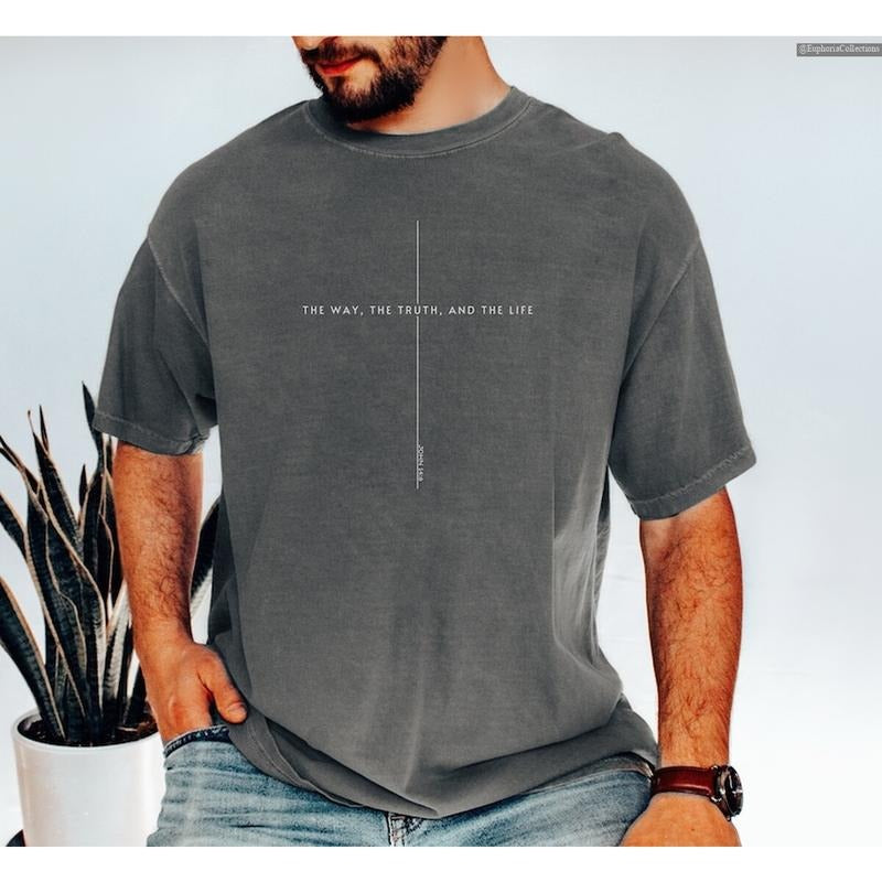 John Yeshua 14 6 Shirt, Sweater, Hoodie, Shirt, Jesus is King Merch, The Way The Truth The Life, Mens Christian T-Shirt,...