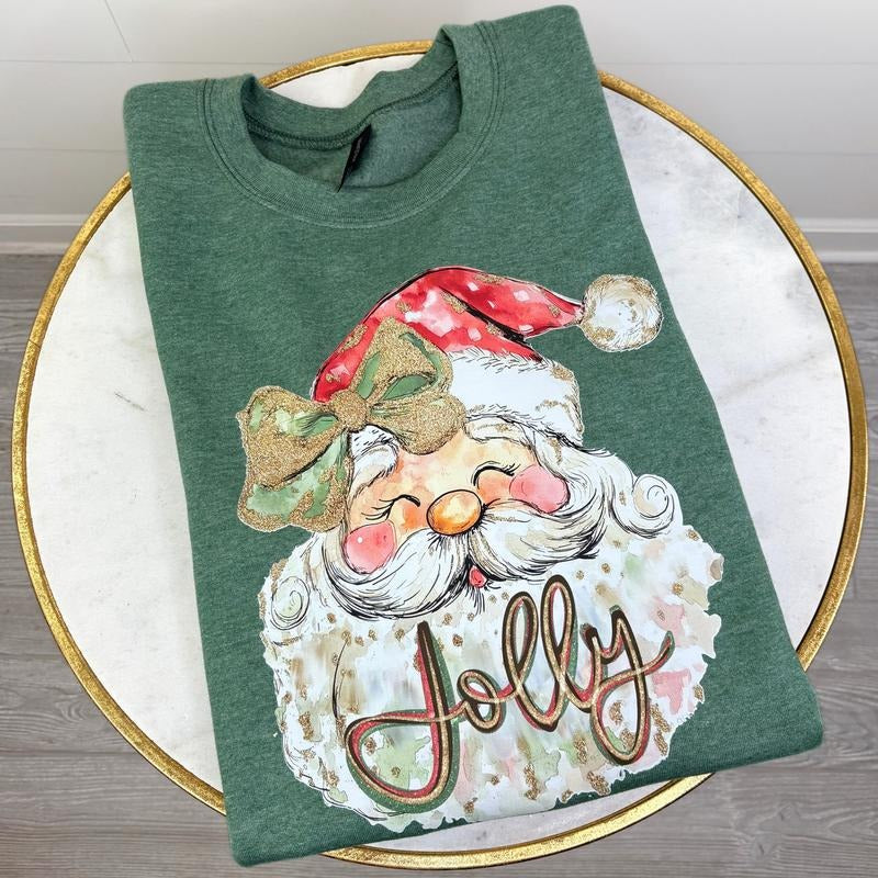 Jolly Smiling Santa Sweatshirt T-Shirts, Hoodie | DripVista.com