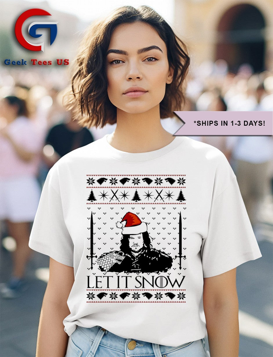 Jon snow let it snow ugly Christmas shirt