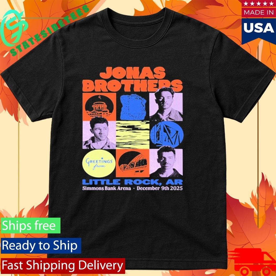 Jonas Brothers Black Shirt Dec 9, 2025 Little Rock Shirt