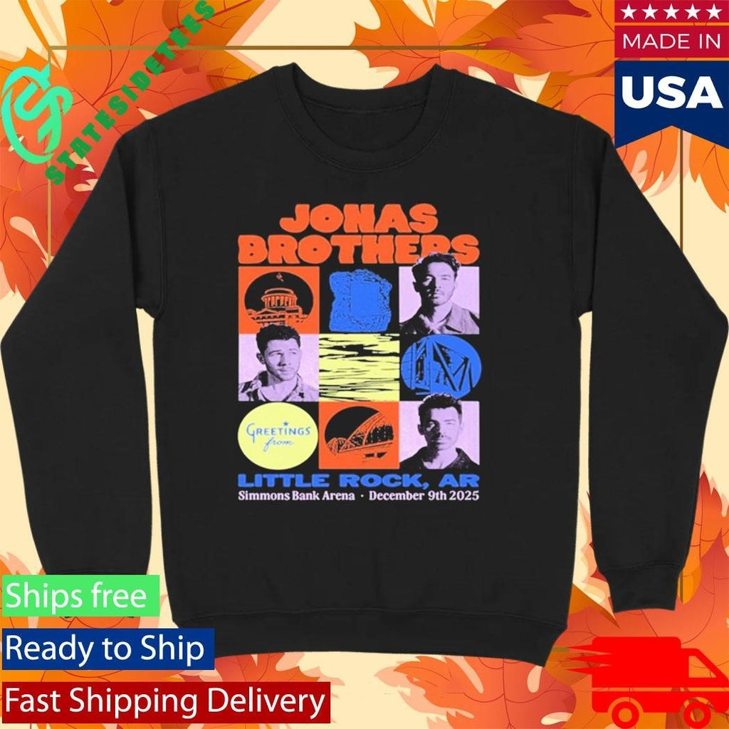 Jonas Brothers Black Shirt Dec 9, 2025 Little Rock Shirt