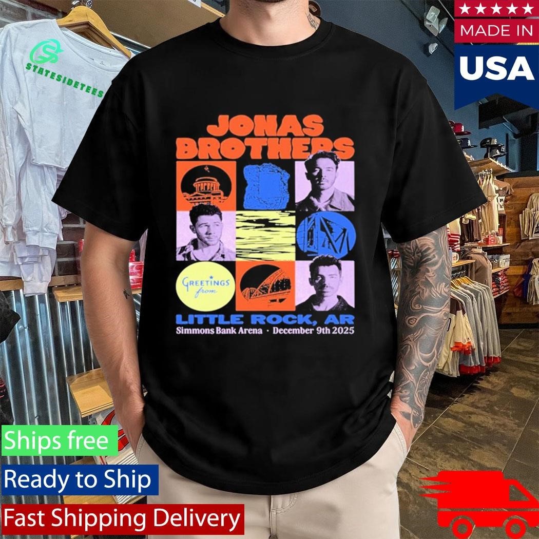 Jonas Brothers Black Shirt Dec 9, 2025 Little Rock Shirt