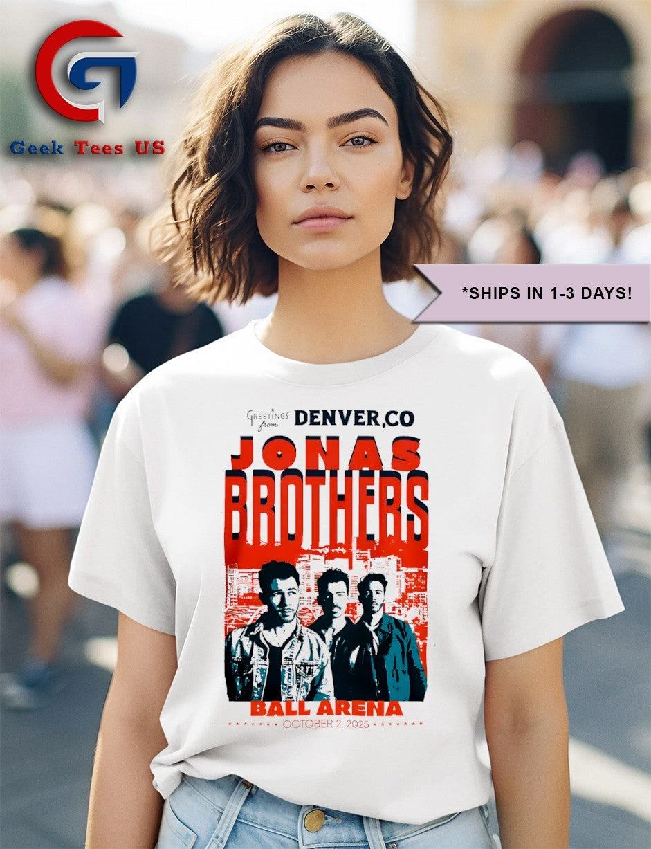 Jonas Brothers Greetings From Your Hometown Denver 2025 Tour shirt