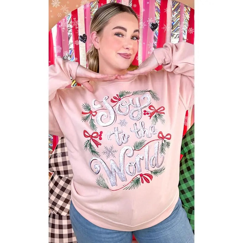 Joy To The World Christmas Graphic Sweatshirt T-Shirts, Hoodie | DripVista.com