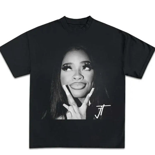 Jt Signature Graphic Tee T-Shirt, Gift For Women and Man Unisex T-Shirt 90s Vintage Bootleg Unisex Rap T-Shirt Vintage tee 5541