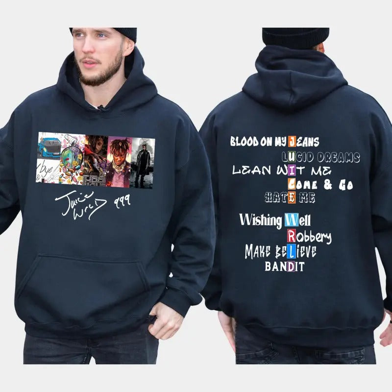 Juice WRLD 999 Lucid Dreams 2 Sided Hoodie, Graphic Pullover Hoodie Long Sleeve, Gifts for Unisex, Women'WB shield &...