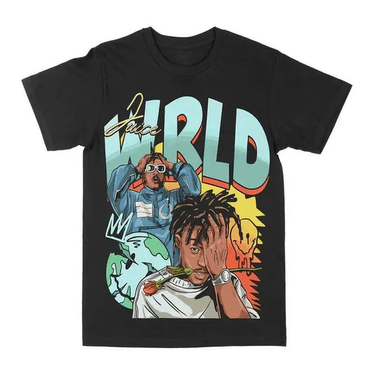 Juice Wrld Smiley Graphic T-Shirt For Fan, Cotton Fabric Unisex For Men Women