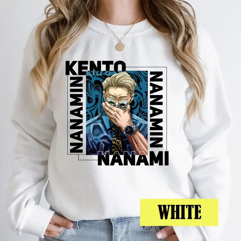 Jujutsu Kaisen Characters Tshirt Crewneck Hoodie Comfort Cotton Sweatshirt | DripVista.com