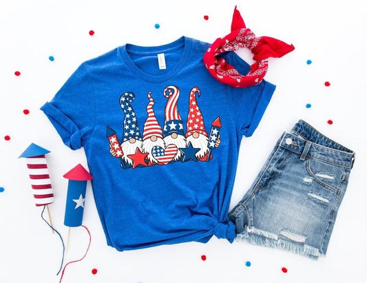 July 4th Gnome Shirt, Fourth of July Shirt, Patriotic Shirt, Independence Day, USA Shirt, Red White and Blue