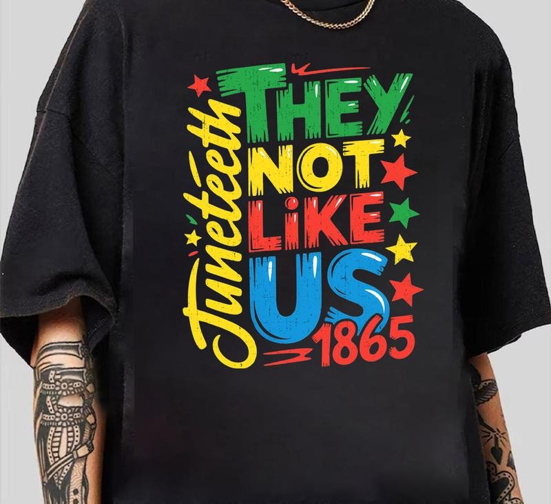 Juneteenth 1865 They Not Like Us Tee T-Shirt Streetwear Graphic Comfy Cotton Hoodie, Sweatshirt | DripVista.com