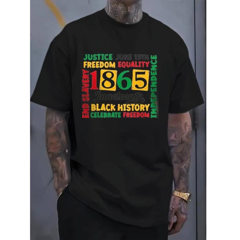 Juneteenth African American 1865 Celebrate Juneteenth Black History Summer Fashion Men'WB shield Casual Graphic Oversized...