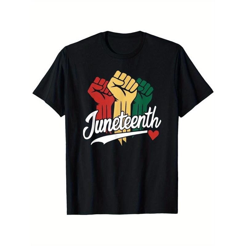 Juneteenth Celebrating Freedom 1865 African American T-Shirt Men'WB shield Happy Juneteenth T-shirt Funny pattern, Casual...