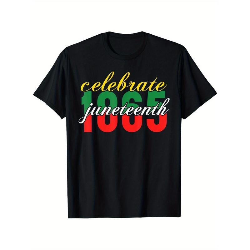 Juneteenth Shirts Men African American Juneteenth 1865 T-Shirt Vibrant African American Freedom 1865 Printed Crew Neck...