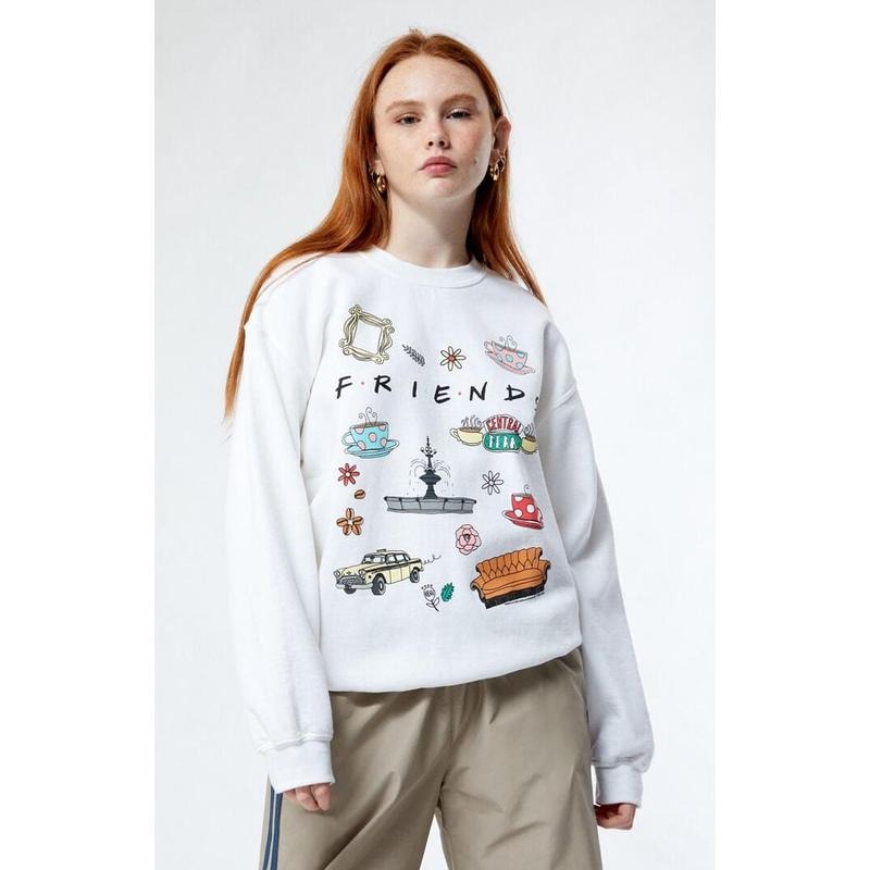 Junk Food Women's Friends Symbols Crew Neck Sweatshirt T-Shirts, Hoodie | DripVista.com