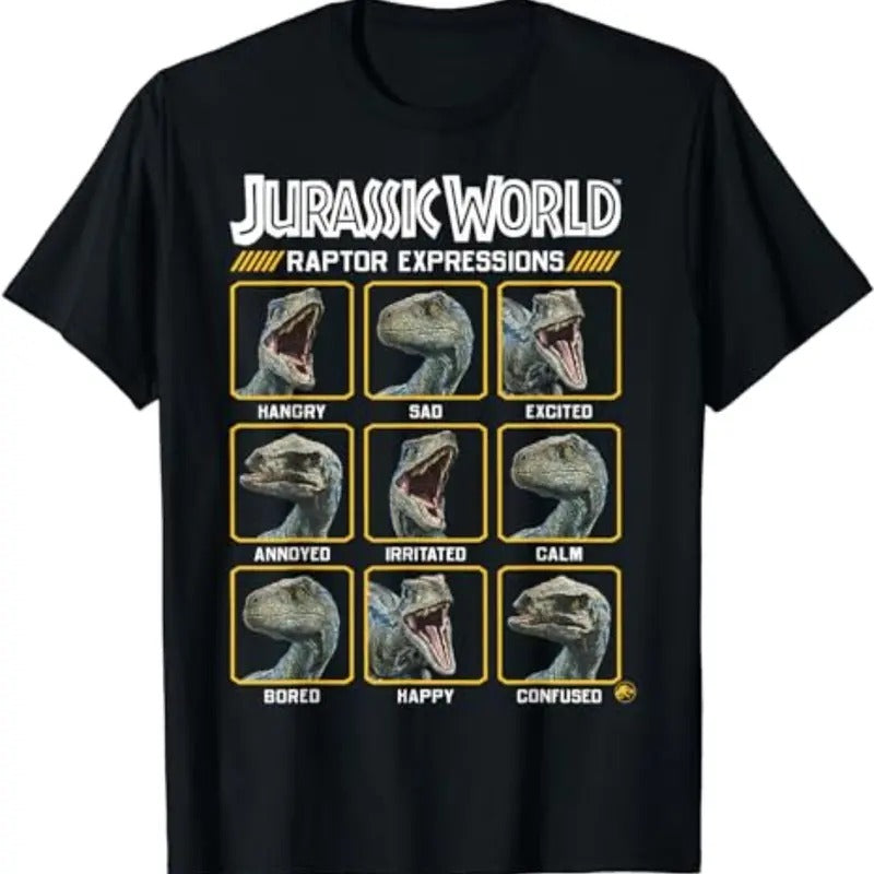 Jurassic World Two Blue Raptor Expressions Graphic T-Shirt Hoodie, Sweatshirt | DripVista.com