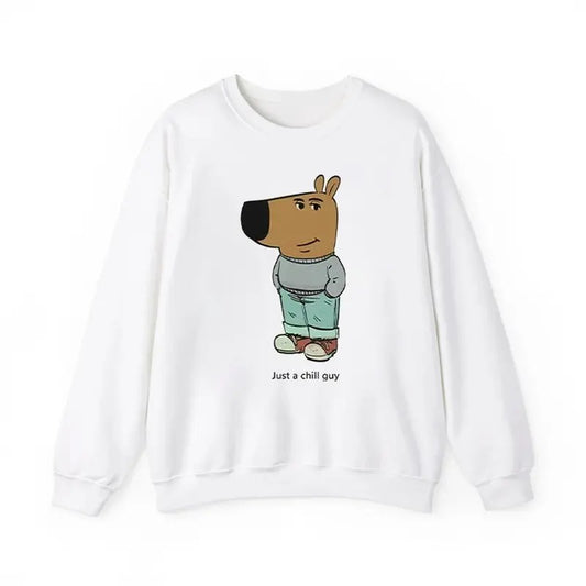 Just A Chill Guy Meme Sweatshirt, Funny Crewneck Sweatshirt