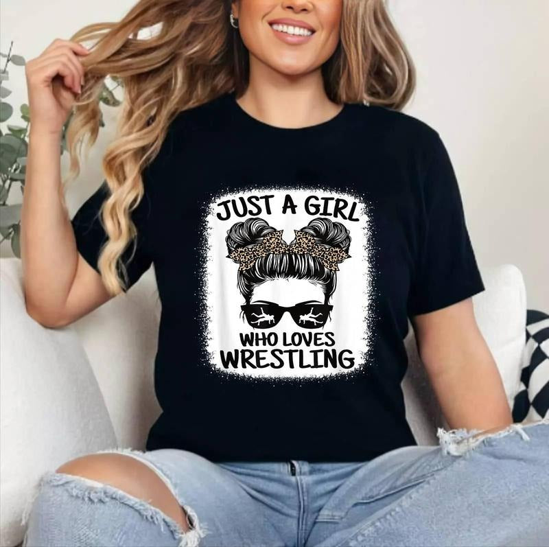 Just A Girl Who Loves Wrestling Funny Wrestle Lover Wrestler T-Shirt | Unisex Cotton, Top Womenswear Hoodie, Sweatshirt
