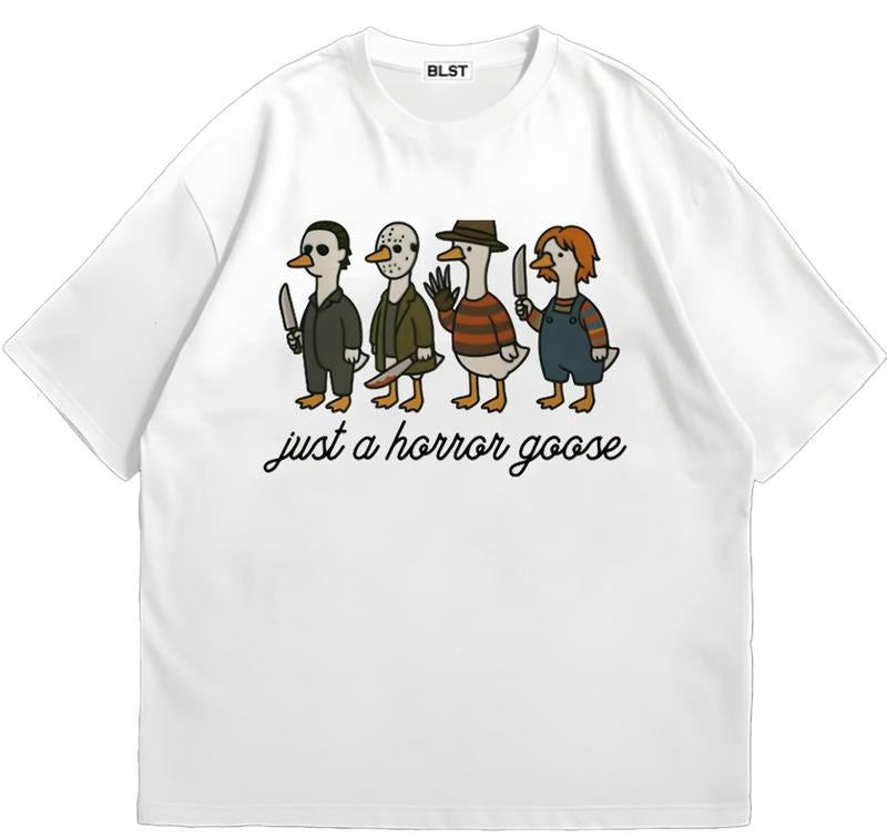 Just a horror goose T-Shirt Cool and Casual Urban Look Game Day Football Shirt Hoodie, Sweatshirt | DripVista.com