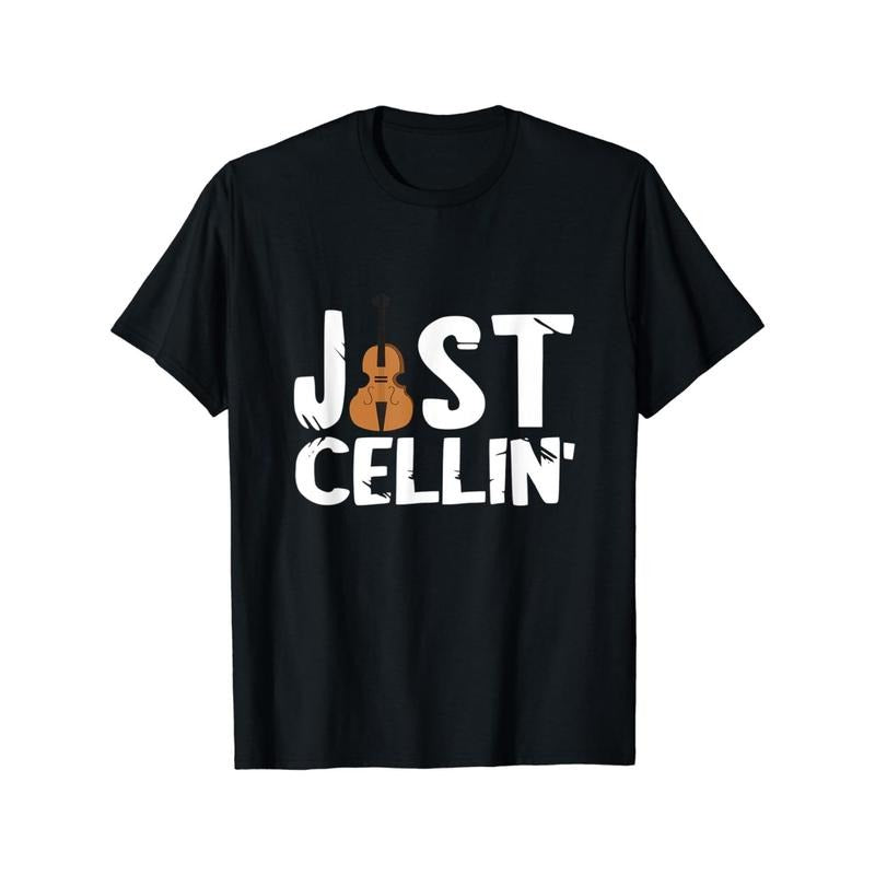 Just an instrumentalist, cellist, cellist who plays the cello T-shirt. Made in USA Hoodie, Sweatshirt | DripVista.com