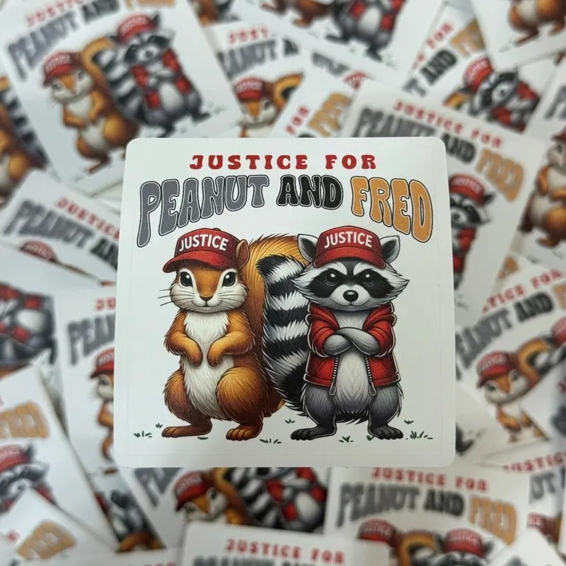 Justice Peanut and Fred Sticker! T-Shirts, Hoodie, Sweatshirt | DripVista.com