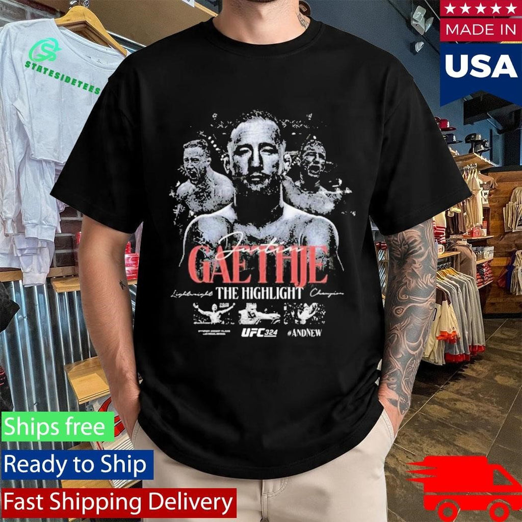 Justin Gaethje Ufc 324 Andnew Interim Lightweight Champion T-Shirt